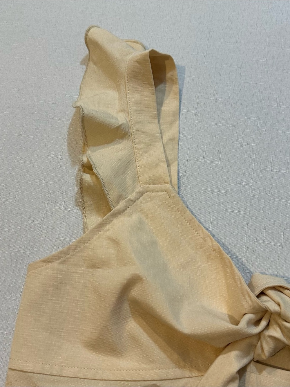 Cider Beige Tie Front Crop Top Size M NWT - Picture 3 of 15